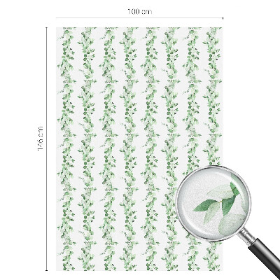 Színes mintás ablakfólia Zöld füzérek