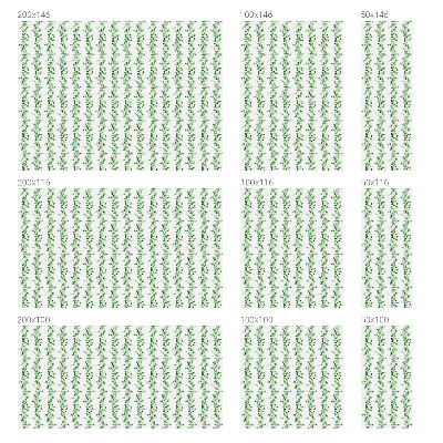 Színes mintás ablakfólia Zöld füzérek