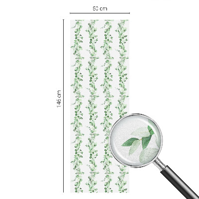Színes mintás ablakfólia Zöld füzérek