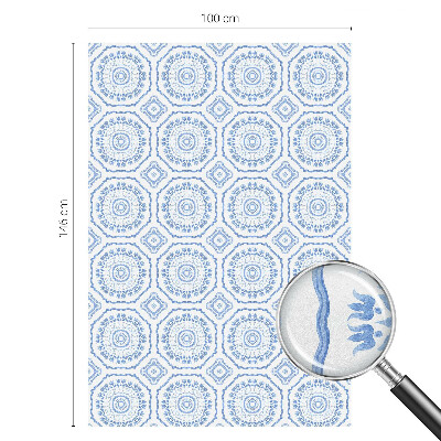 Öntapadós ablakfólia ólomüveg mintával Virágdíszek