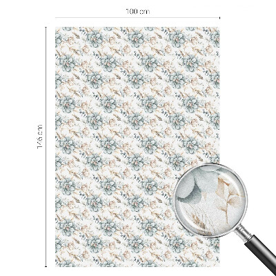 Öntapadós ablakfólia ólomüveg mintával Virágos elegancia