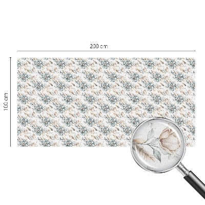 Öntapadós ablakfólia ólomüveg mintával Virágos elegancia