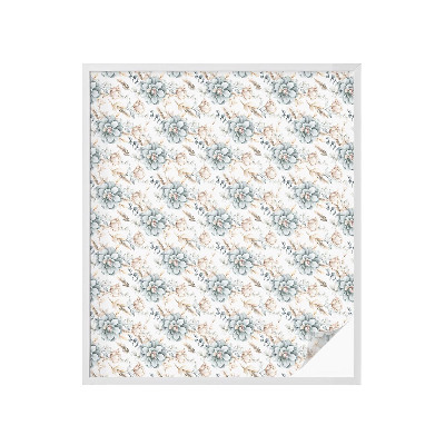 Öntapadós ablakfólia ólomüveg mintával Virágos elegancia