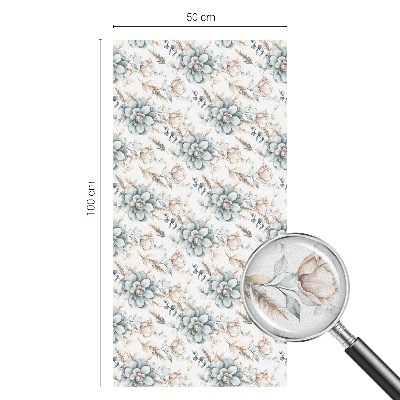 Öntapadós ablakfólia ólomüveg mintával Virágos elegancia