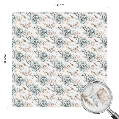 Öntapadós ablakfólia ólomüveg mintával Virágos elegancia