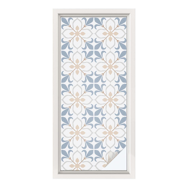 Öntapadós ablakfólia ólomüveg mintával Virágos szépség