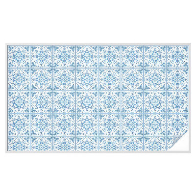 Öntapadós üvegfólia vitrázs mintával Virágdíszek