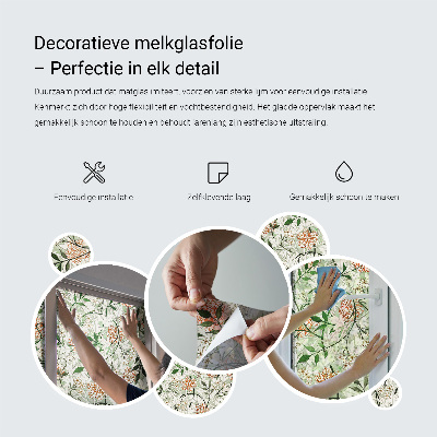 Színes mintás ablakfólia Virágdísz