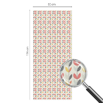 Öntapadós üvegfólia vitrázs mintával Retro levelek