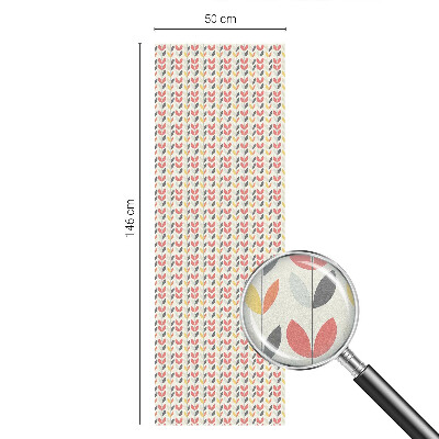 Öntapadós üvegfólia vitrázs mintával Retro levelek