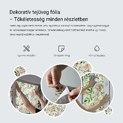 Öntapadós ablakfólia ólomüveg mintával A geometria energiája