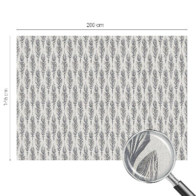 Öntapadós üvegfólia vitrázs mintával Elegáns tollak