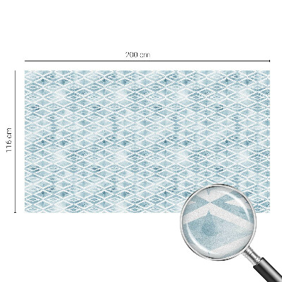 Öntapadós üvegfólia vitrázs mintával Kék rombuszok