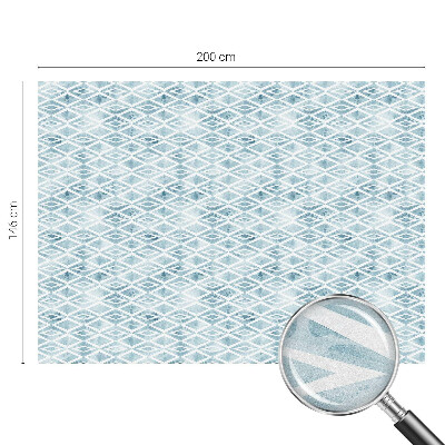 Öntapadós üvegfólia vitrázs mintával Kék rombuszok