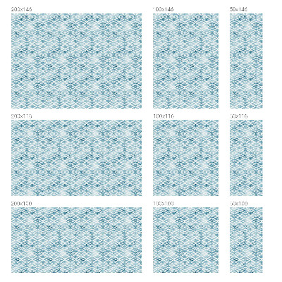 Öntapadós üvegfólia vitrázs mintával Kék rombuszok