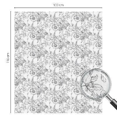 Dekoratív üvegfólia ablakra Virágos elegancia