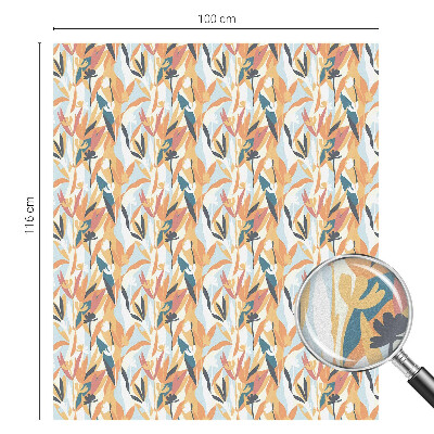 Öntapadós üvegfólia vitrázs mintával Botanikai energia