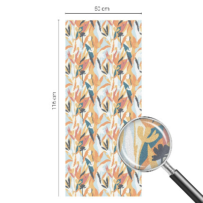 Öntapadós üvegfólia vitrázs mintával Botanikai energia