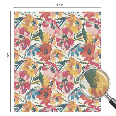 Öntapadós ablakfólia ólomüveg mintával Virágrobbanás