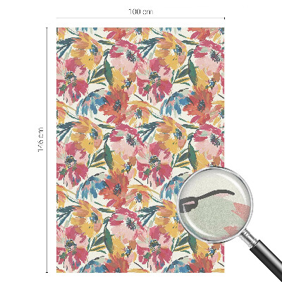 Öntapadós ablakfólia ólomüveg mintával Virágrobbanás