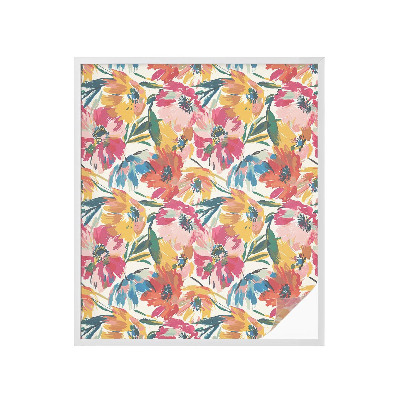 Öntapadós ablakfólia ólomüveg mintával Virágrobbanás