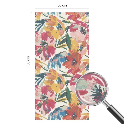 Öntapadós ablakfólia ólomüveg mintával Virágrobbanás