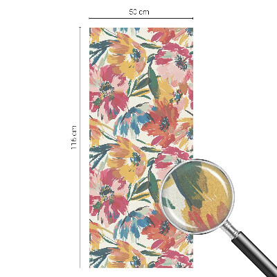 Öntapadós ablakfólia ólomüveg mintával Virágrobbanás