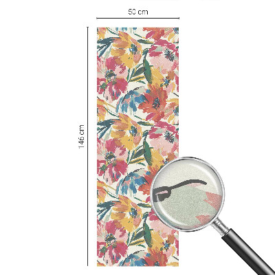 Öntapadós ablakfólia ólomüveg mintával Virágrobbanás