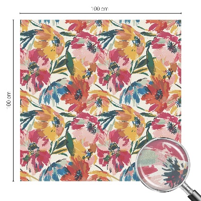 Öntapadós ablakfólia ólomüveg mintával Virágrobbanás