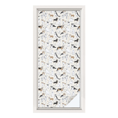 Dekoratív üvegfólia ablakra Kutya minták