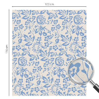 Öntapadós ablakfólia ólomüveg mintával Virágok levelek