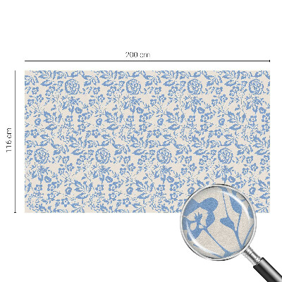 Öntapadós ablakfólia ólomüveg mintával Virágok levelek