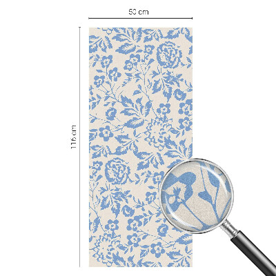 Öntapadós ablakfólia ólomüveg mintával Virágok levelek