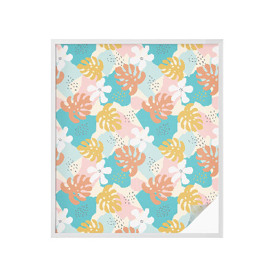 Öntapadós üvegfólia vitrázs mintával Egzotikus természet