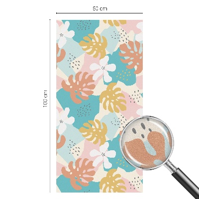 Öntapadós üvegfólia vitrázs mintával Egzotikus természet