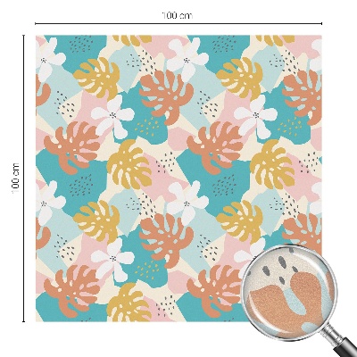 Öntapadós üvegfólia vitrázs mintával Egzotikus természet