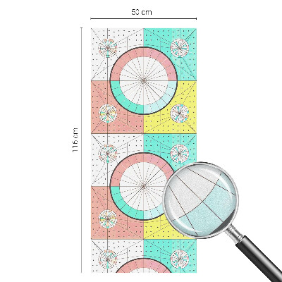 Öntapadós üvegfólia vitrázs mintával Geometriai körök