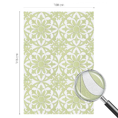 Öntapadós ablakfólia ólomüveg mintával Zöld dísz