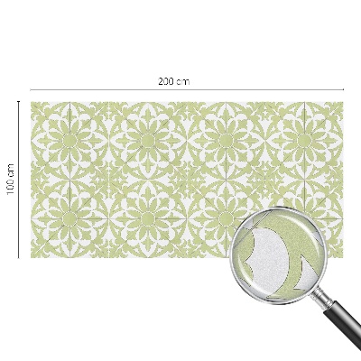 Öntapadós ablakfólia ólomüveg mintával Zöld dísz