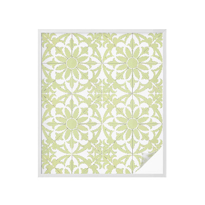 Öntapadós ablakfólia ólomüveg mintával Zöld dísz