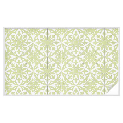 Öntapadós ablakfólia ólomüveg mintával Zöld dísz