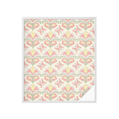 Színes mintás ablakfólia Növényi elegancia