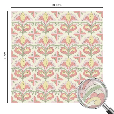 Színes mintás ablakfólia Növényi elegancia