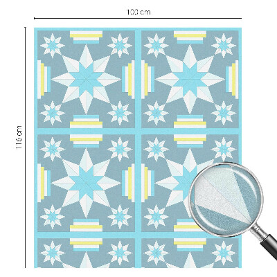 Öntapadós üvegfólia vitrázs mintával Csillagminta