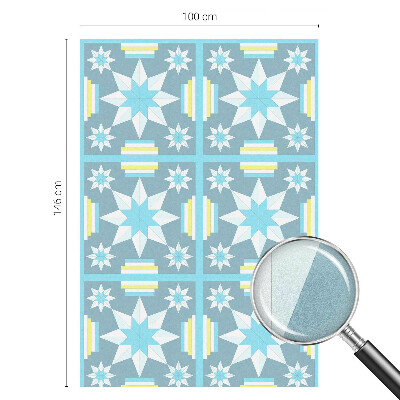 Öntapadós üvegfólia vitrázs mintával Csillagminta