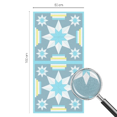 Öntapadós üvegfólia vitrázs mintával Csillagminta