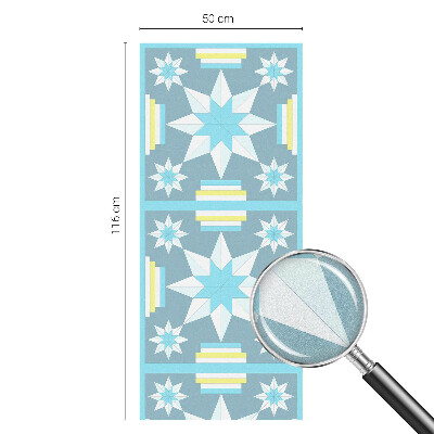 Öntapadós üvegfólia vitrázs mintával Csillagminta