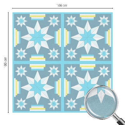 Öntapadós üvegfólia vitrázs mintával Csillagminta
