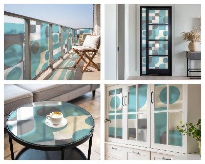 Színes mintás ablakfólia Geometriai minták