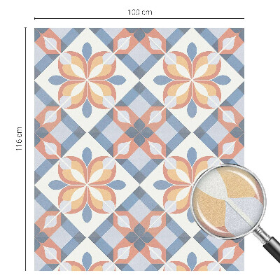 Öntapadós ablakfólia ólomüveg mintával Színes szimmetria